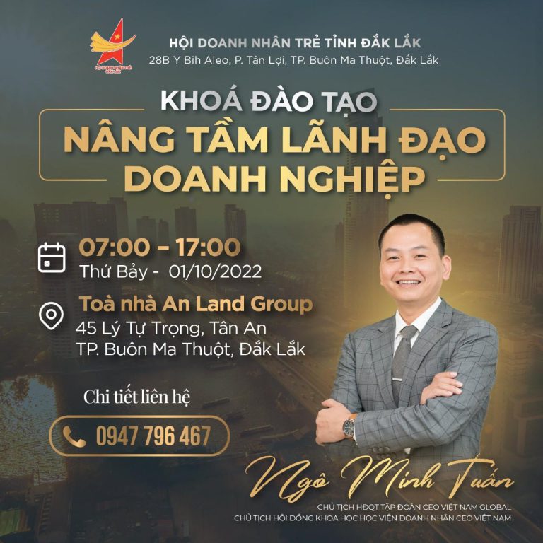 KHÓA ĐÀO TẠO NÂNG TẦM LÃNH ĐẠO DOANH NGHIỆP