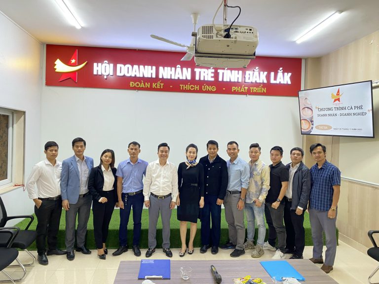 Hội Doanh Nhân Trẻ Tỉnh Đắk Lắk tổ chức chương trình cà phê doanh nhân sáng thứ ba ngày 28/11/2023