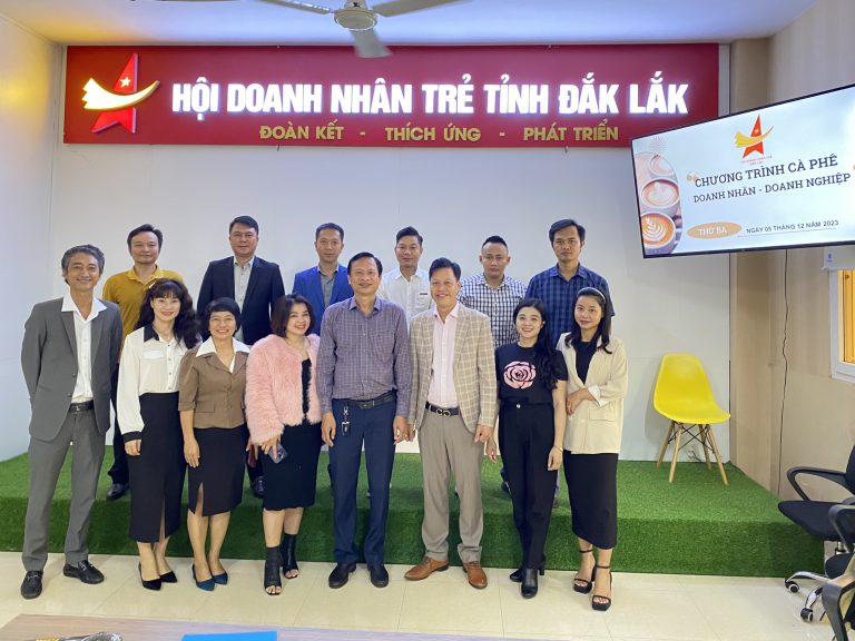 Hội Doanh Nhân Trẻ Tỉnh Đắk Lắk tổ chức chương trình cà phê doanh nhân sáng thứ ba ngày 05/12/2023