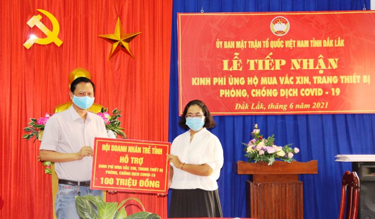 Hội Doanh Nhân Trẻ Tỉnh Đắk Lắk: Huy động hơn 260 triệu đồng cho công tác phòng, chống dịch COVID-19