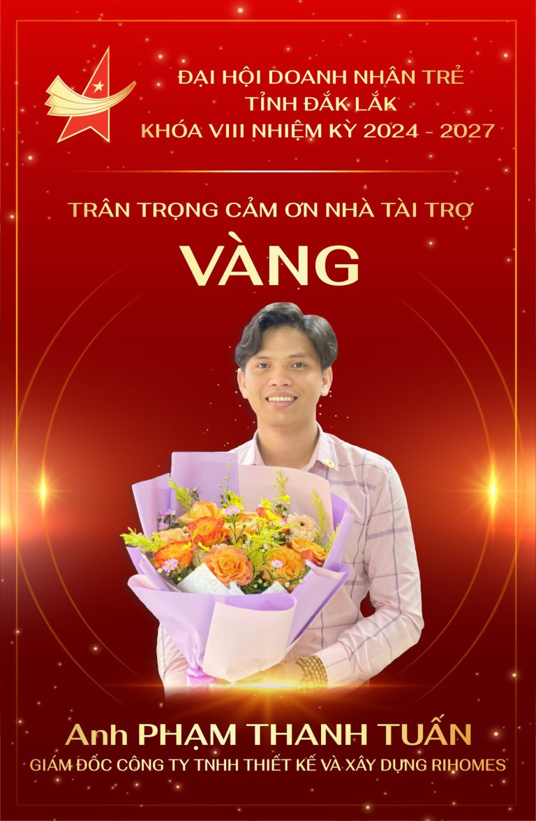 Rihomes Design & Build – Nhà tài trợ vàng đồng hành cùng Đại hội Doanh nhân trẻ tỉnh Đắk Lắk